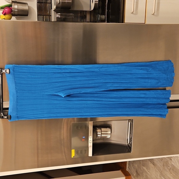 💕ZARA SPECIAL EDITION💕 Ribbed Knit Pants ~ Cobalt Blue Small S NWOT - Picture 9 of 13